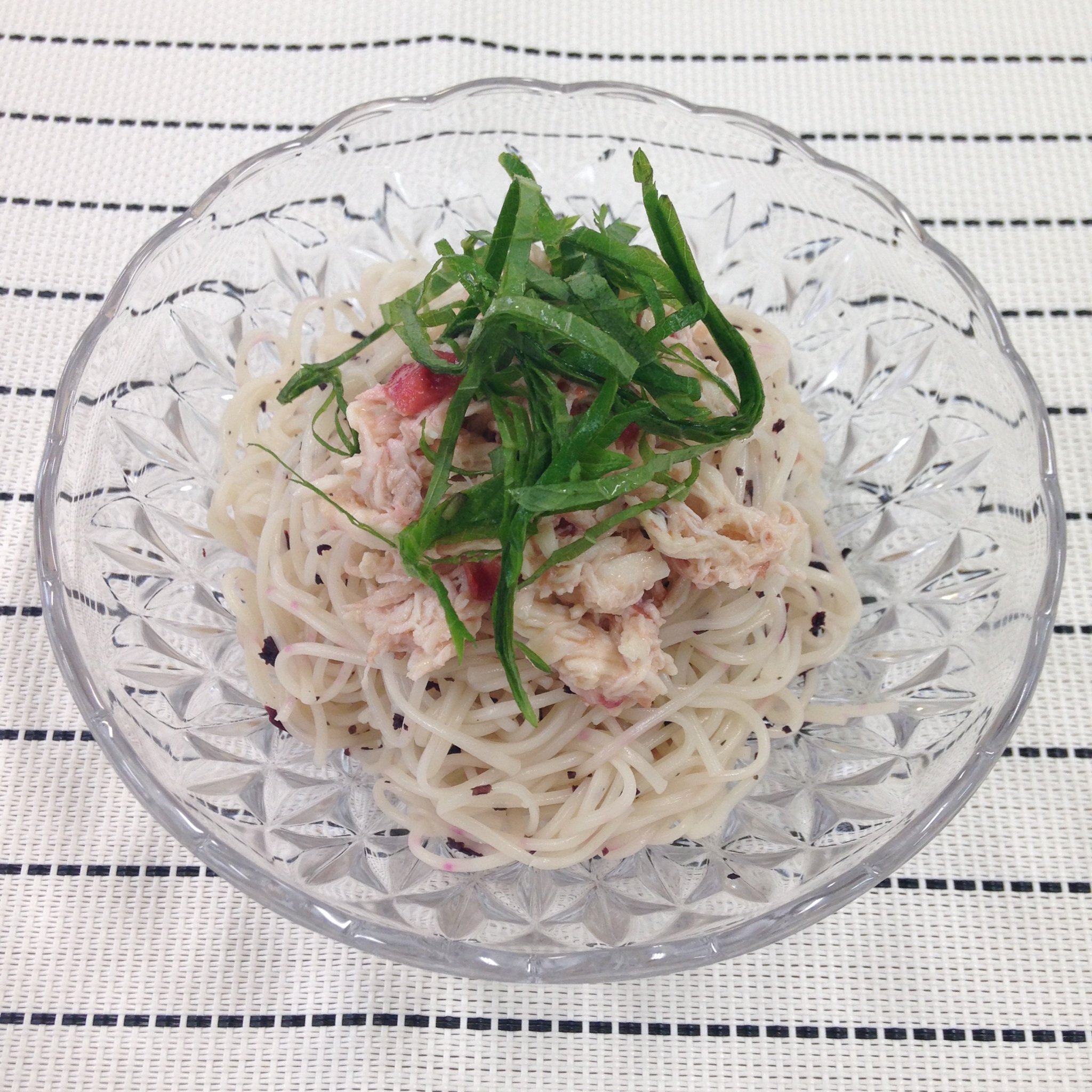 簡単-梅ささみそうめん